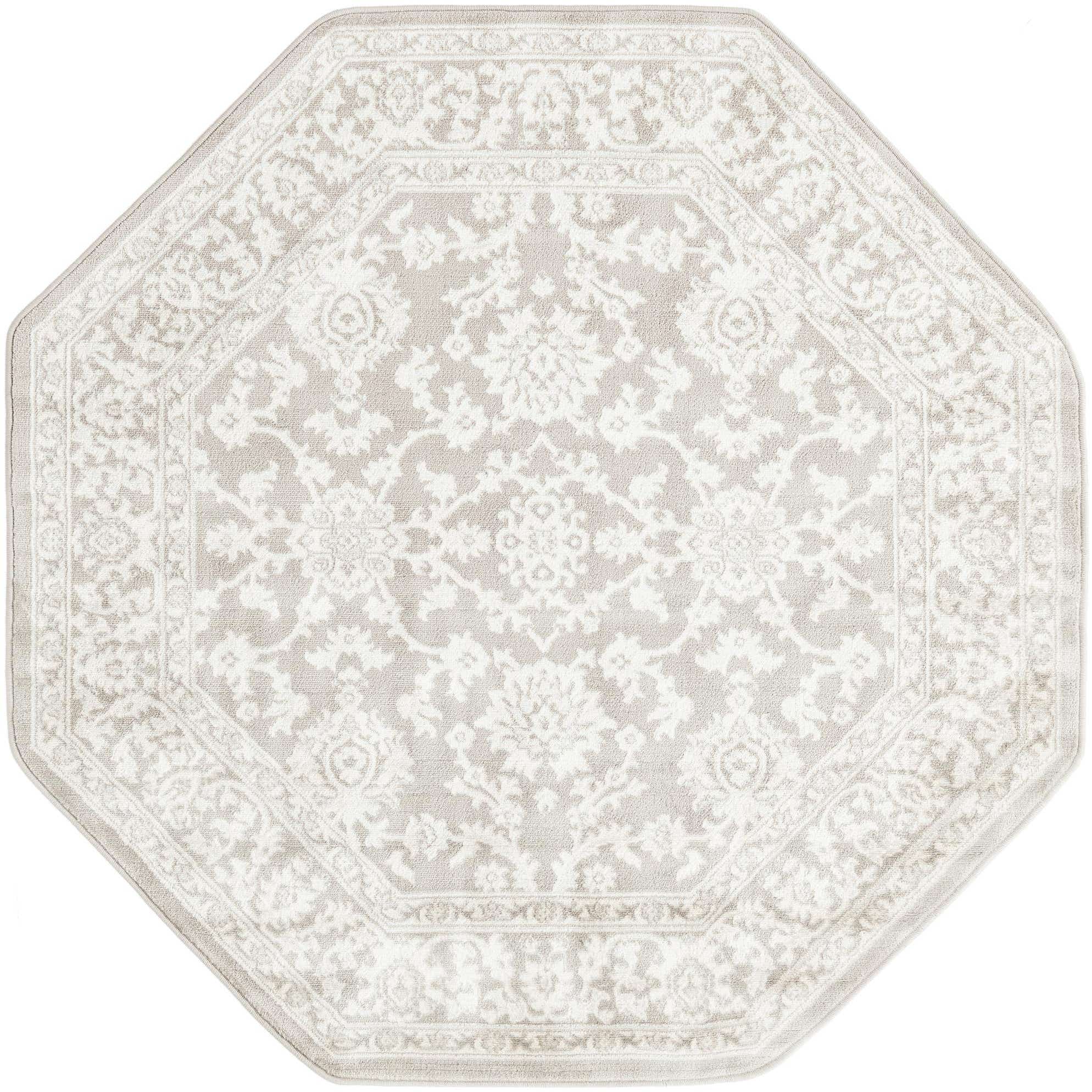 Light Gray 5' 3 x 5' 3 Charlotte Octagon Rug
