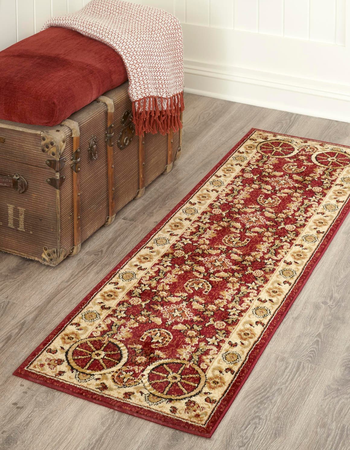Red 2' x 9' 10 Pioneer Runner Rug