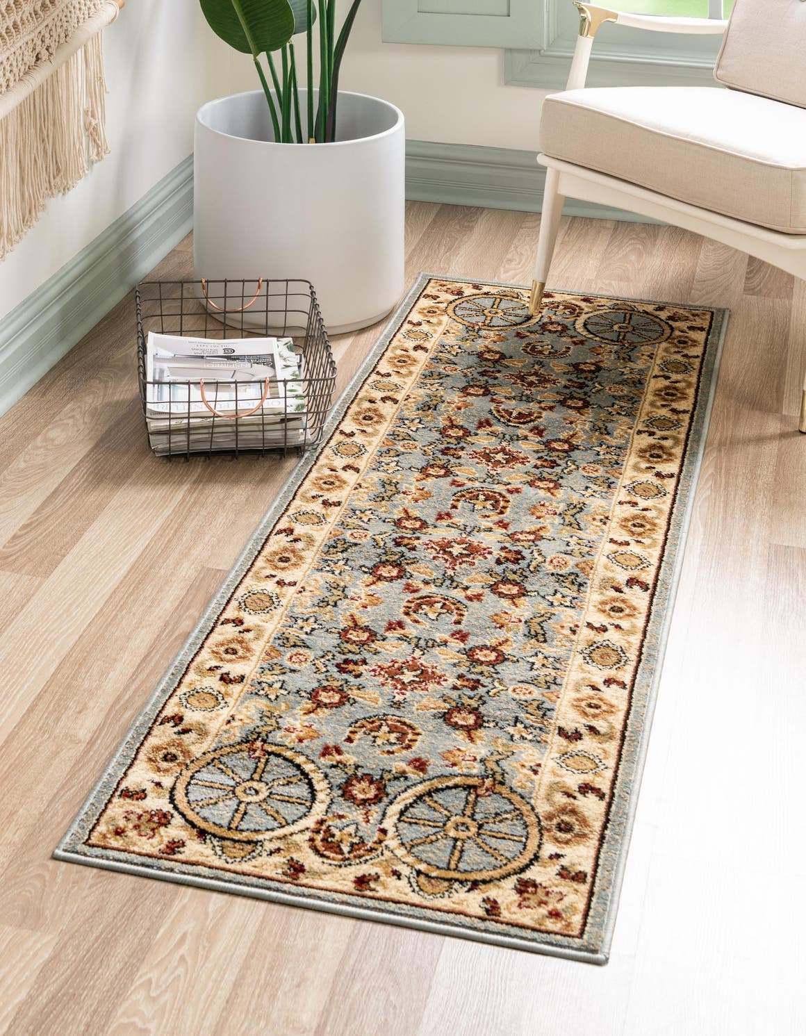 Blue 2' x 8' Pioneer Runner Rug