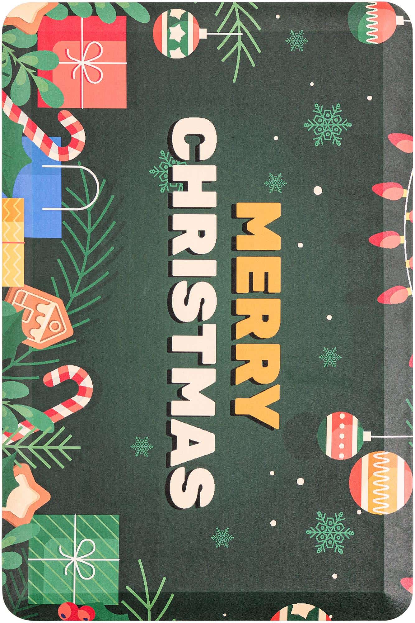 Primary image 2' x 3' Merry Christmas Anti-Fatigue Comfort Mat