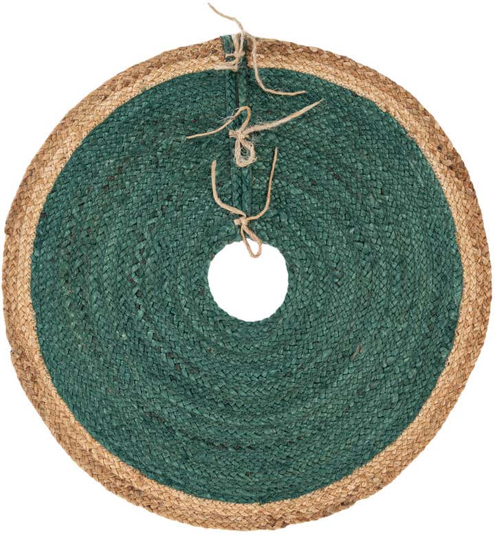 2' 2 x 2' 2 Hand Braided Christmas Tree Skirt