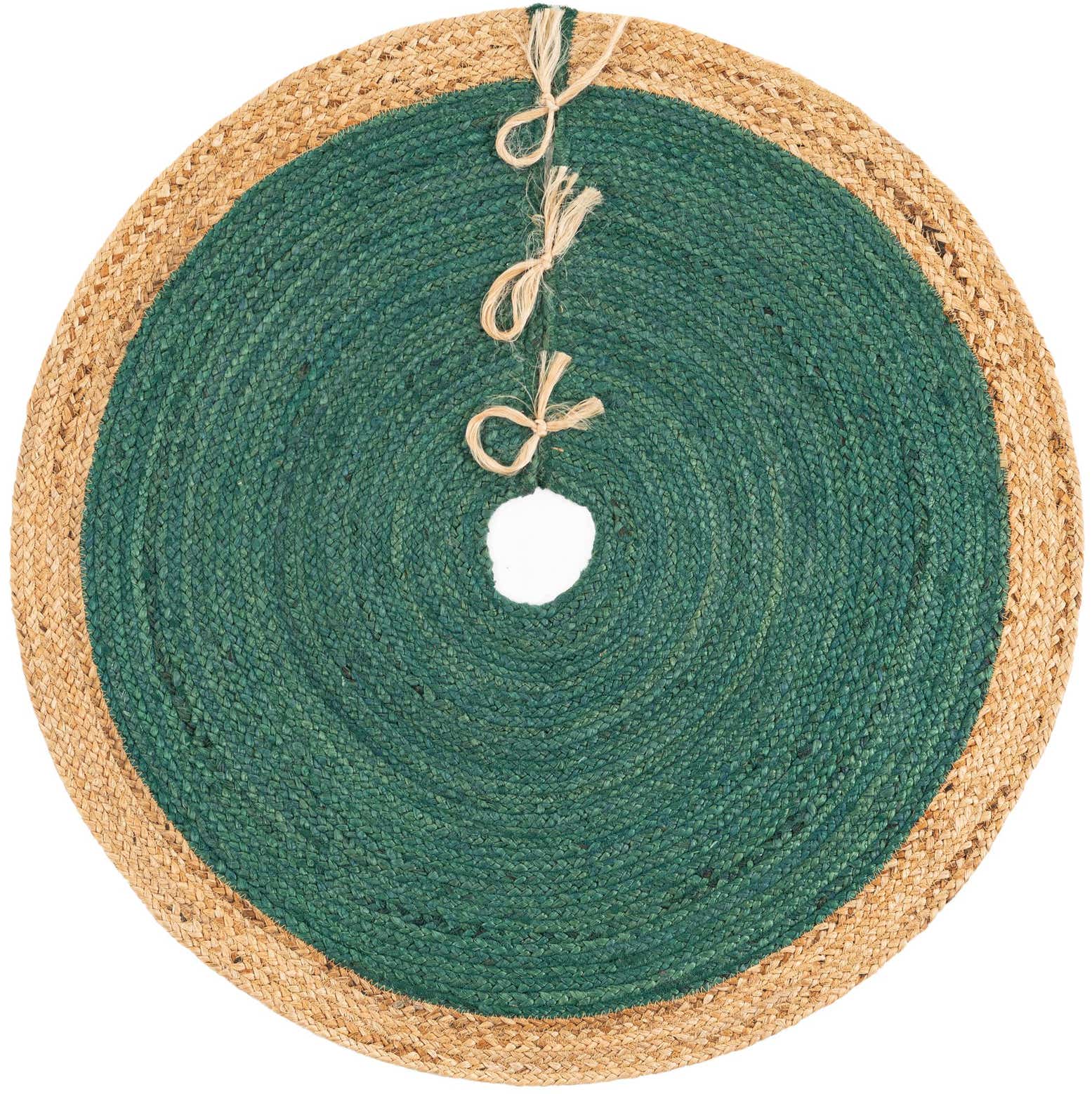 3' 1 x 3' 1 Hand Braided Christmas Tree Skirt