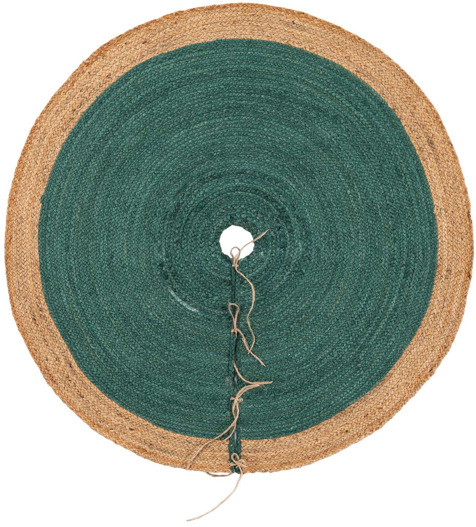 4' 1 x 4' 1 Hand Braided Christmas Tree Skirt