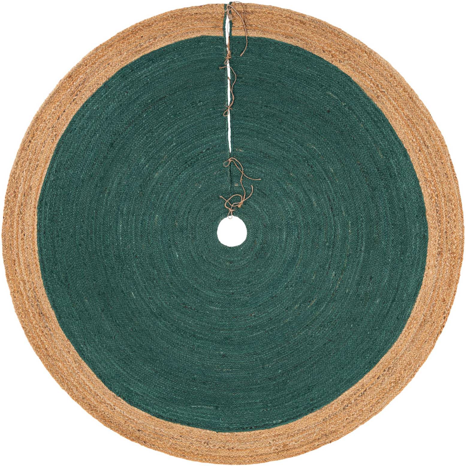 7' 1 x 7' 1 Hand Braided Christmas Tree Skirt