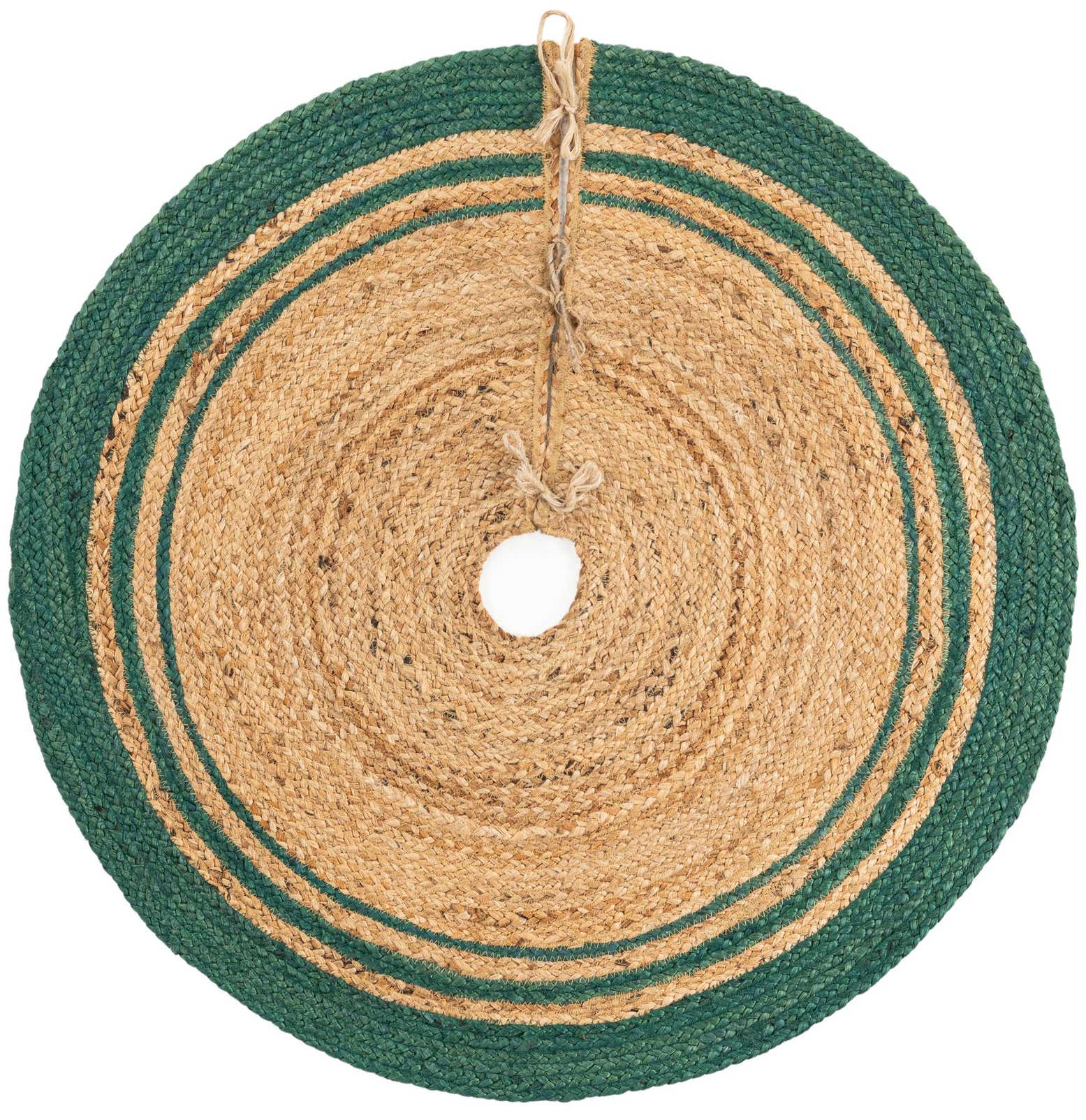 3' 1 x 3' 1 Hand Braided Christmas Tree Skirt