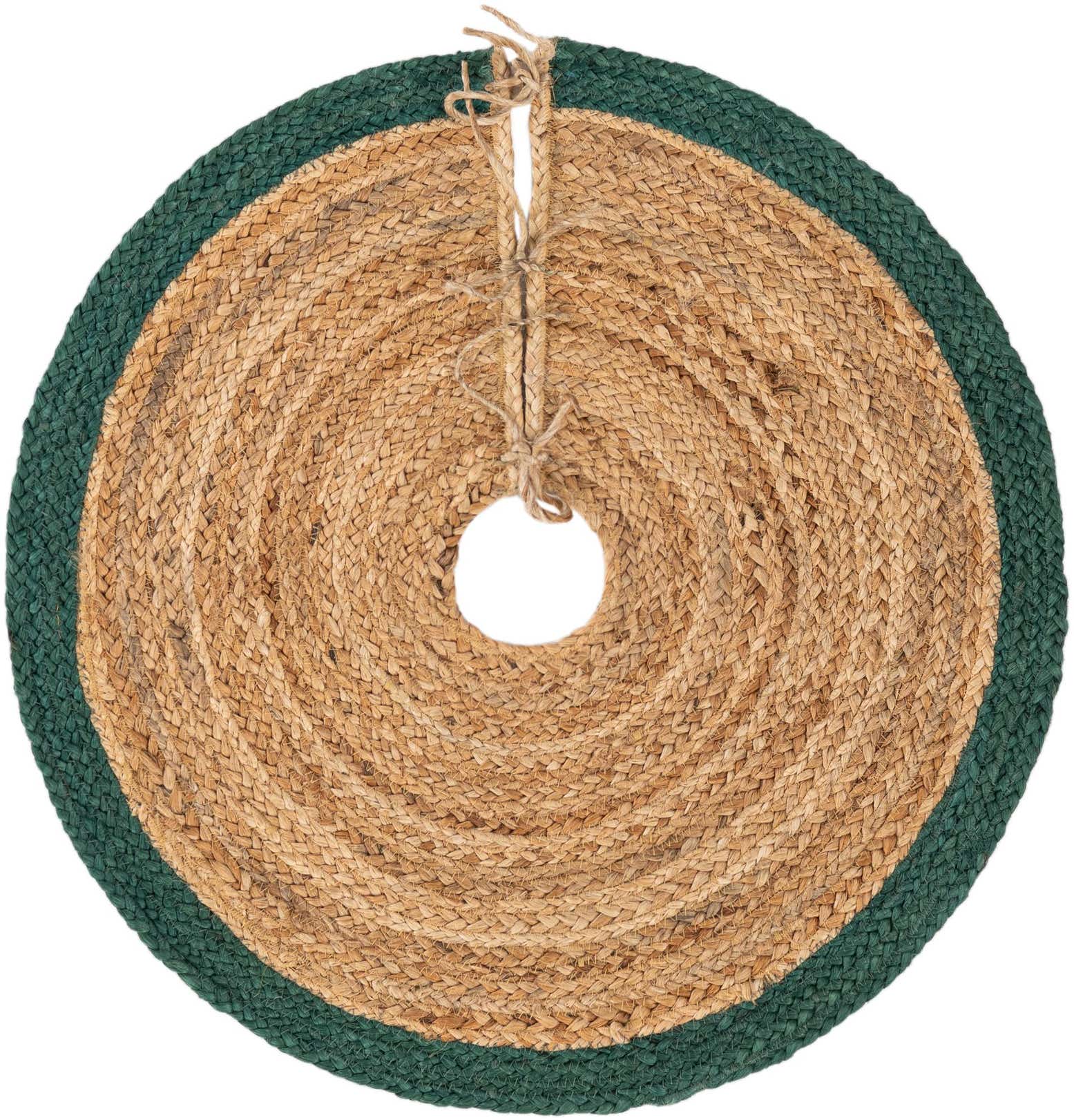 2' 2 x 2' 2 Hand Braided Christmas Tree Skirt