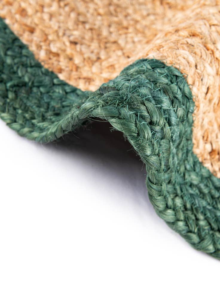 Detail image of 2' 2 x 2' 2 Hand Braided Christmas Tree Skirt