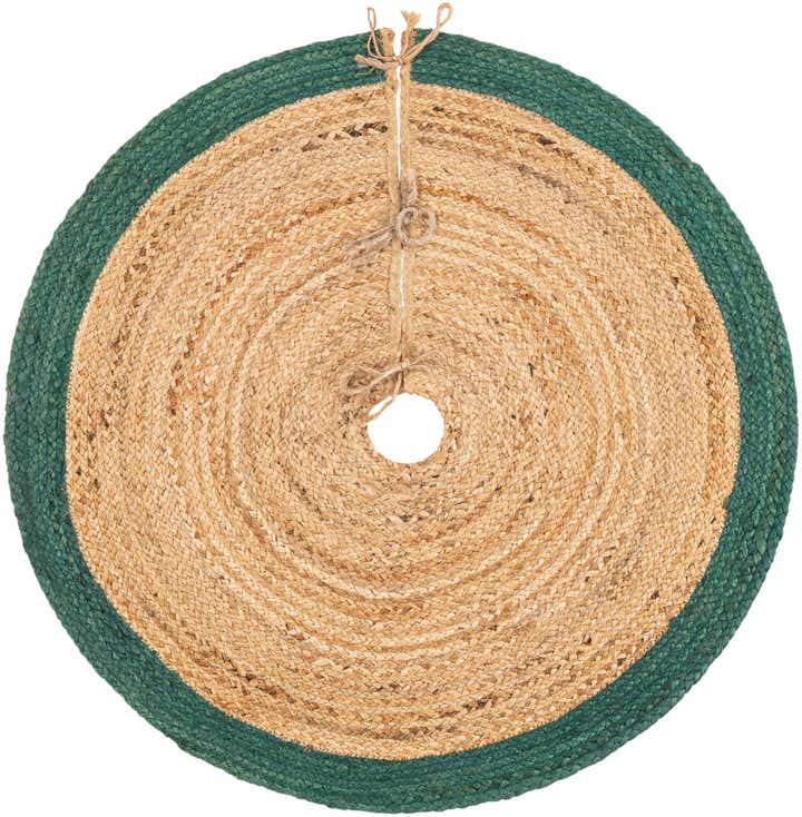3' 1 x 3' 1 Hand Braided Christmas Tree Skirt