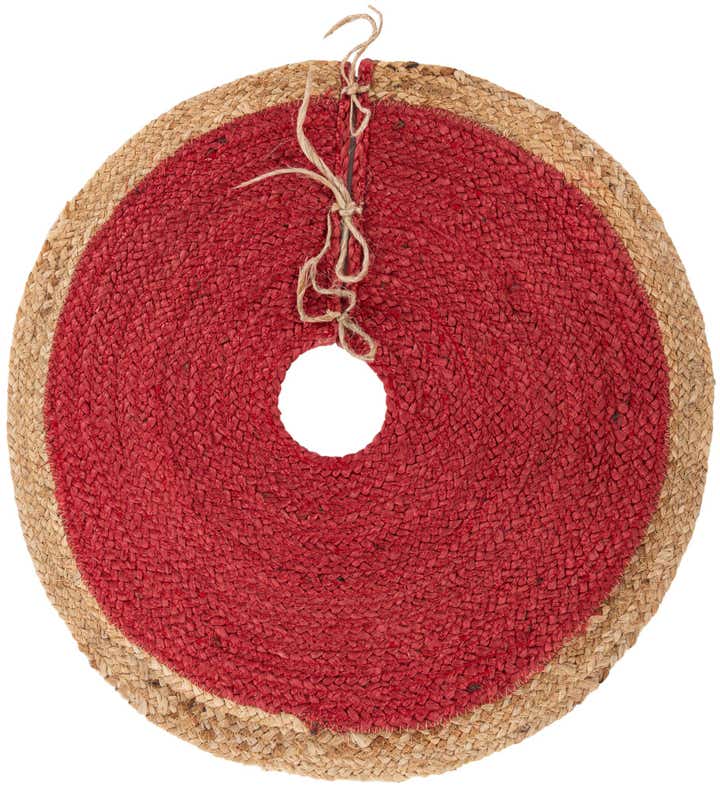 2' 2 x 2' 2 Hand Braided Christmas Tree Skirt