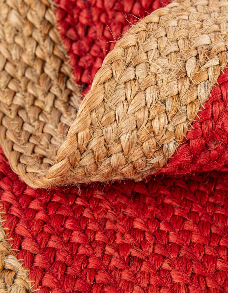 Detail image of 2' 2 x 2' 2 Hand Braided Christmas Tree Skirt