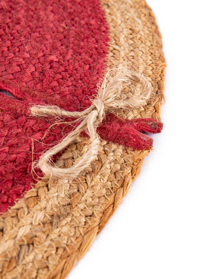 2' 2 x 2' 2 Hand Braided Christmas Tree Skirt