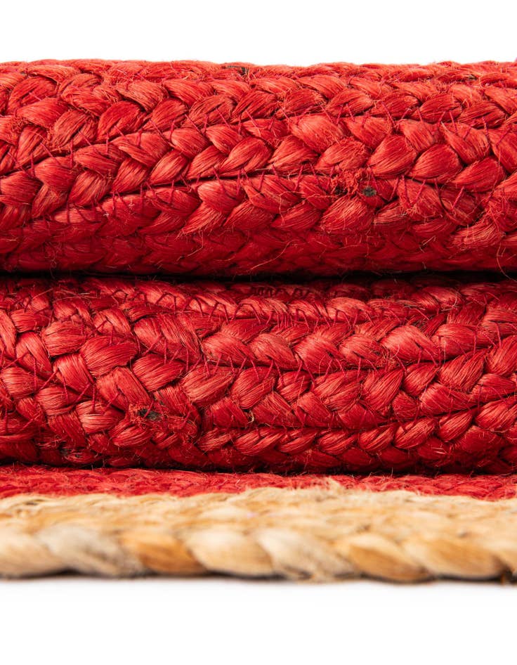 Detail image of 2' 2 x 2' 2 Hand Braided Christmas Tree Skirt