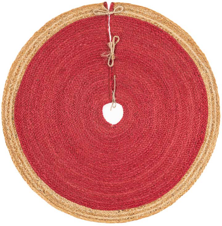 3' 1 x 3' 1 Hand Braided Christmas Tree Skirt