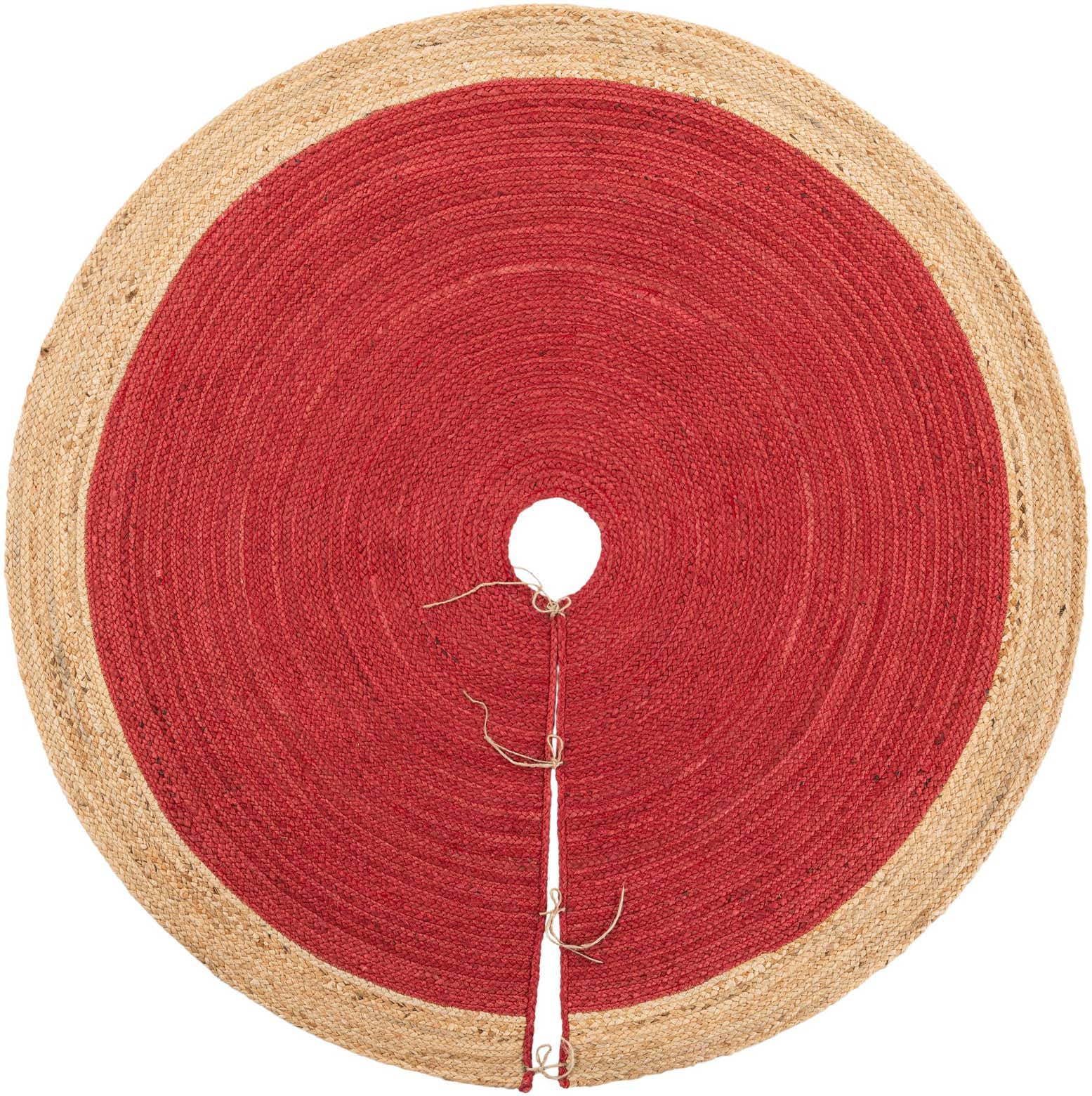 5' 1 x 5' 1 Hand Braided Christmas Tree Skirt
