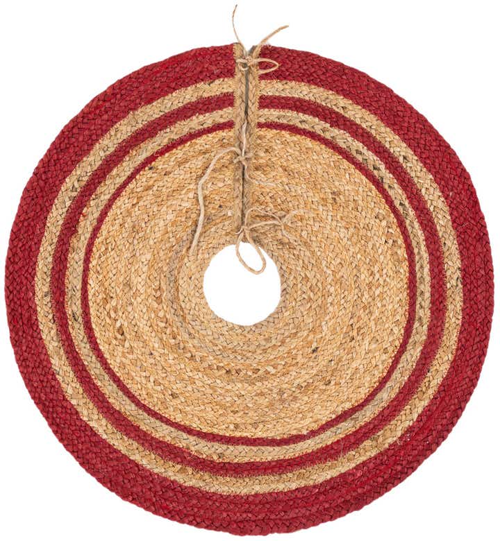 2' 2 x 2' 2 Hand Braided Christmas Tree Skirt