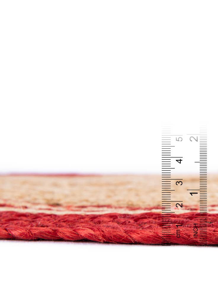 Detail image of 4' 1 x 4' 1 Hand Braided Christmas Tree Skirt
