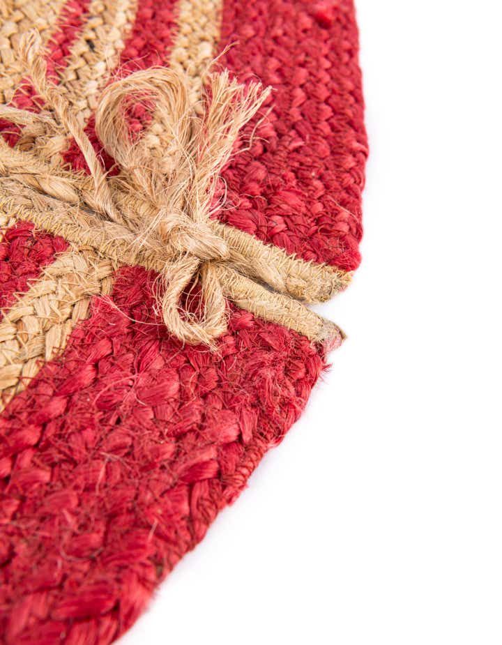 2' 2 x 2' 2 Hand Braided Christmas Tree Skirt