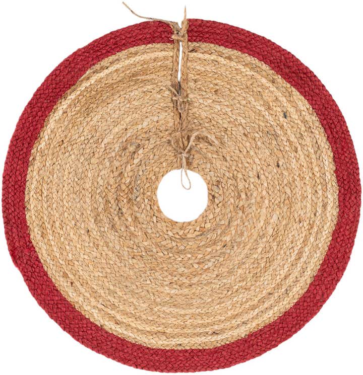 2' 2 x 2' 2 Hand Braided Christmas Tree Skirt