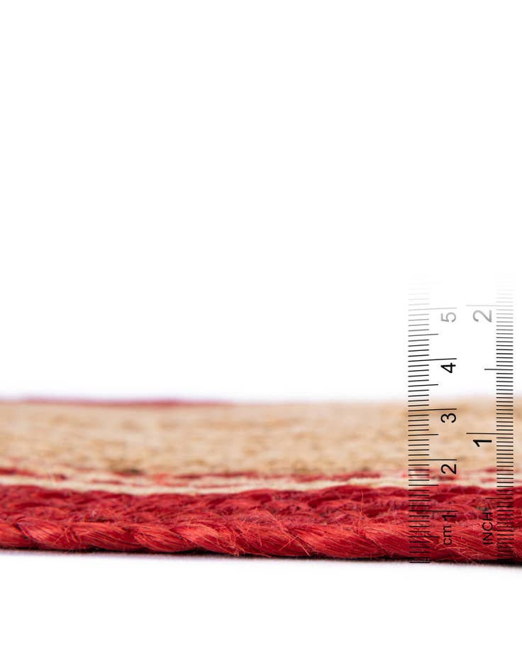 Detail image of 6' 1 x 6' 1 Hand Braided Christmas Tree Skirt