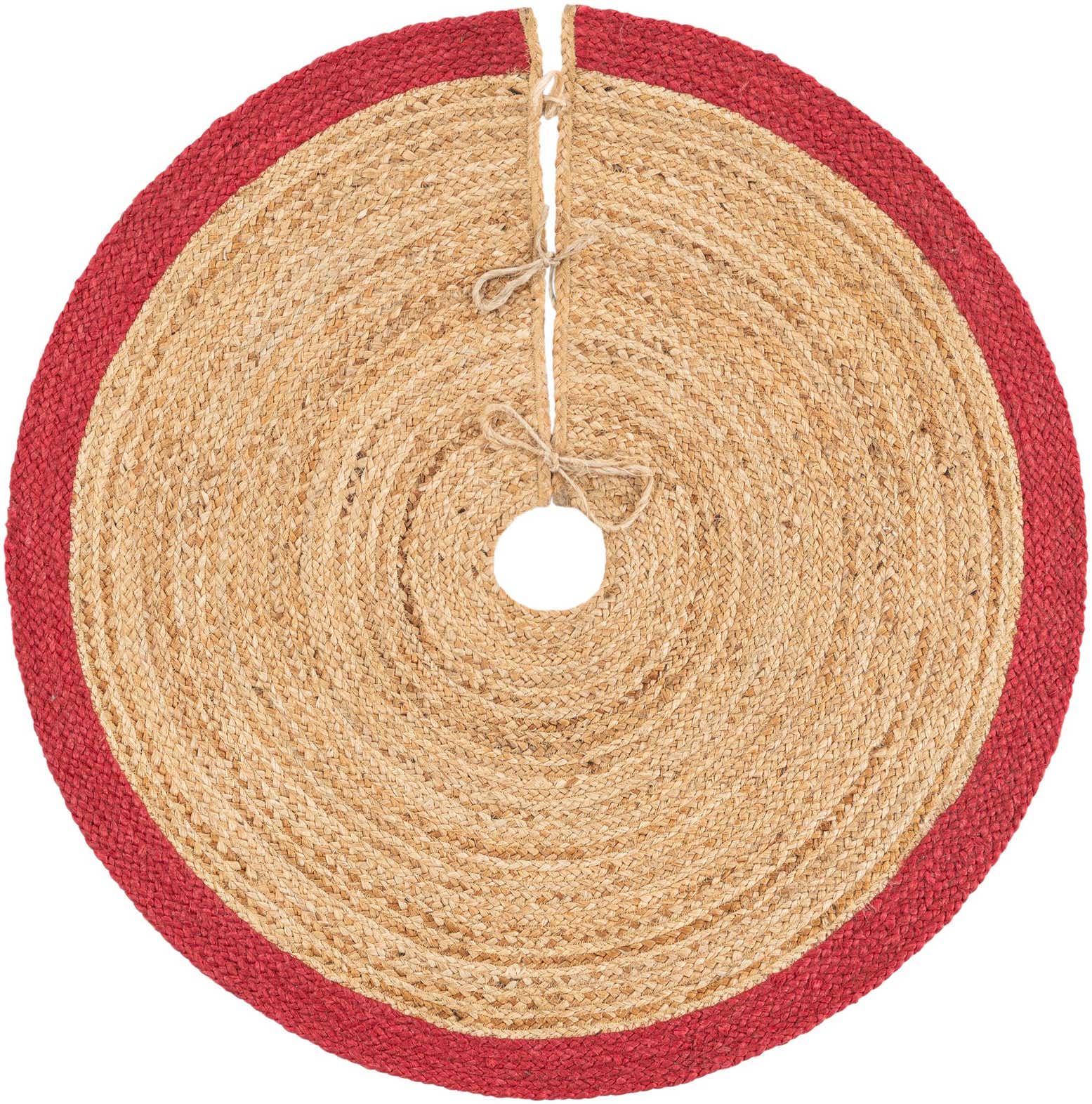 3' 1 x 3' 1 Hand Braided Christmas Tree Skirt