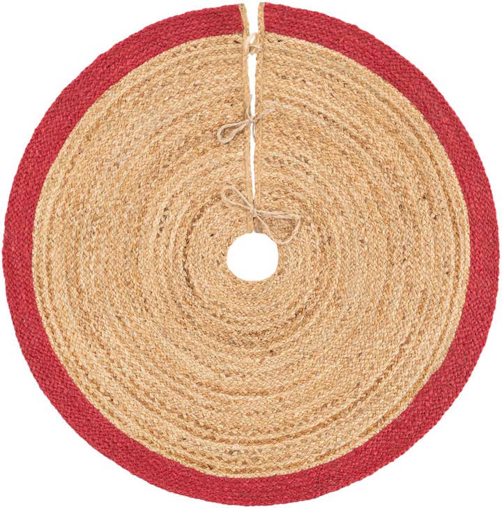 3' 1 x 3' 1 Hand Braided Christmas Tree Skirt