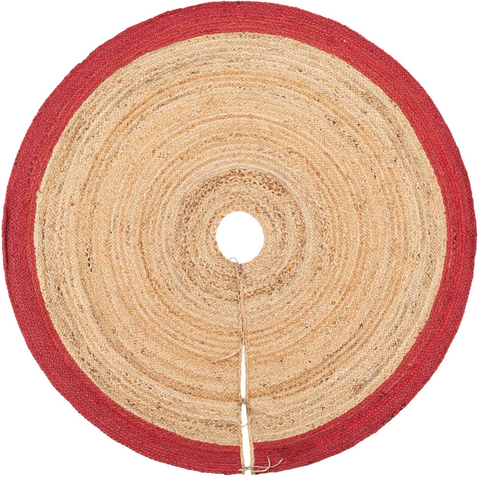 5' 1 x 5' 1 Hand Braided Christmas Tree Skirt