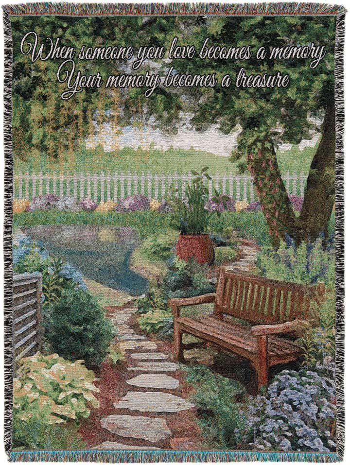 135cm x 185cm Tranquil Garden Throw Blanket