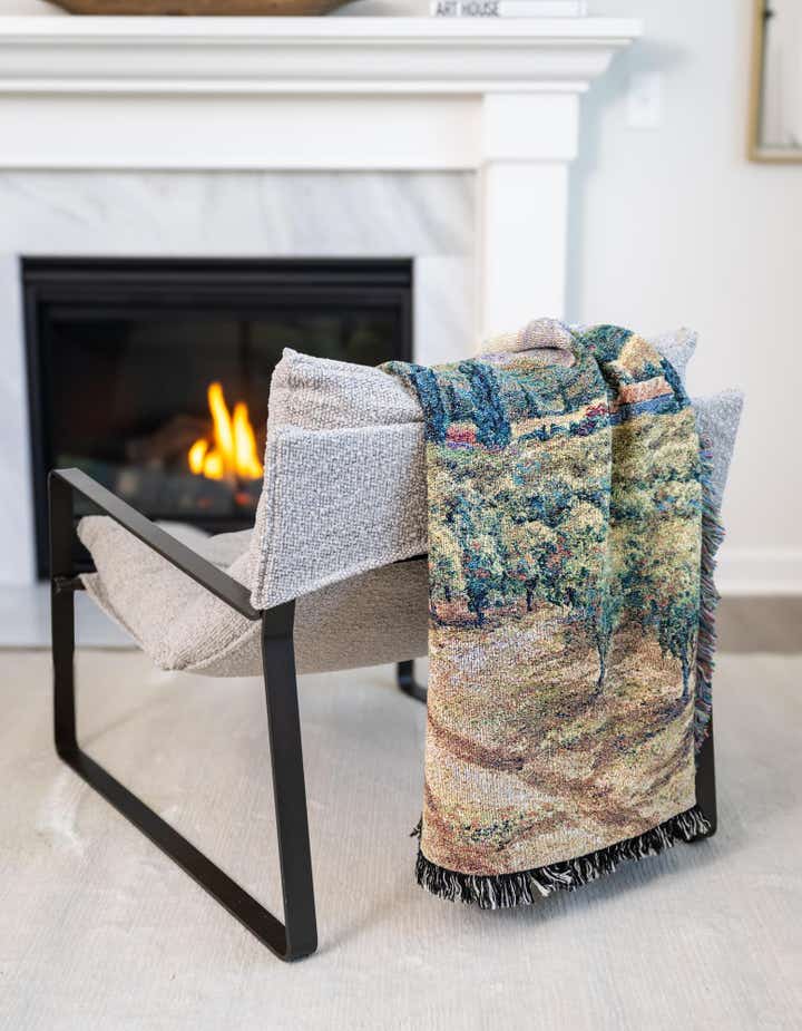 135cm x 185cm Vineyard At Dusk Throw Blanket