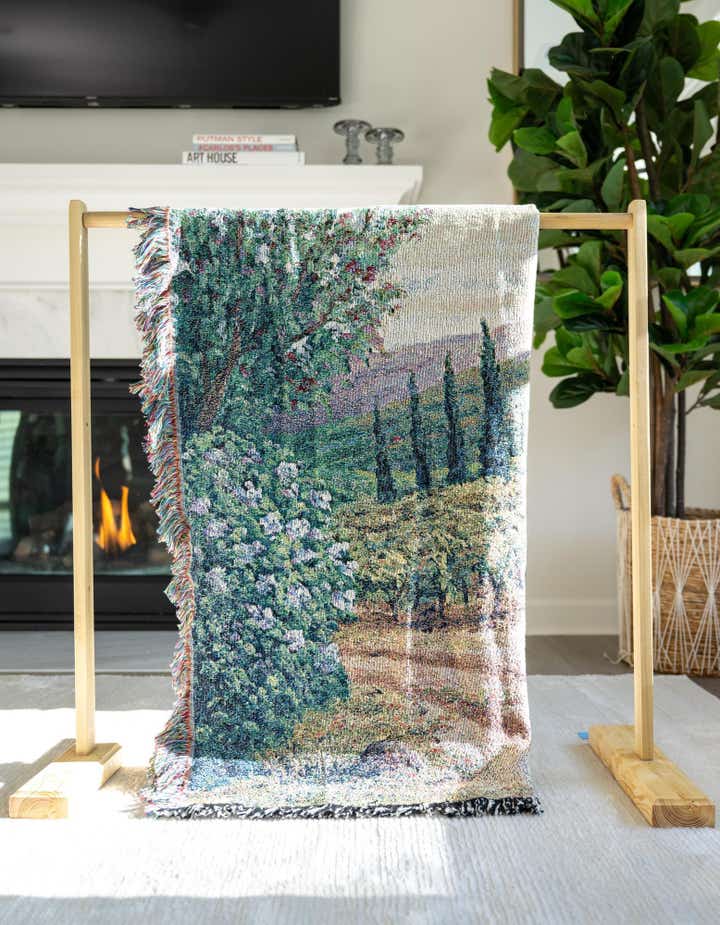 135cm x 185cm Vineyard At Dusk Throw Blanket