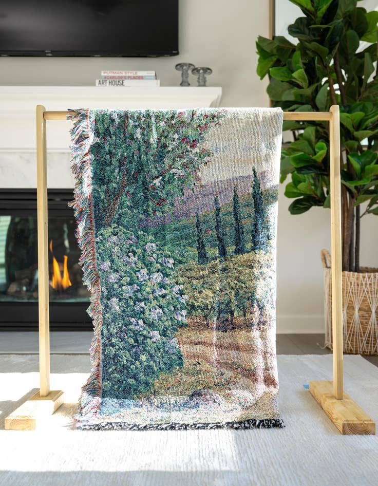 Detail image of 4' 6 x 6' Vineyard At Dusk Throw Blanket