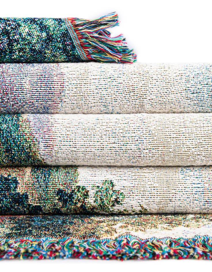 Detail image of 4' 6 x 6' Vineyard At Dusk Throw Blanket