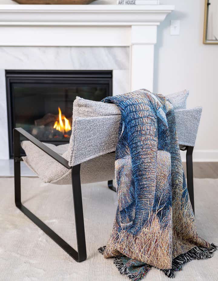 135cm x 185cm Loving Mother Elephant & Calf Plaid