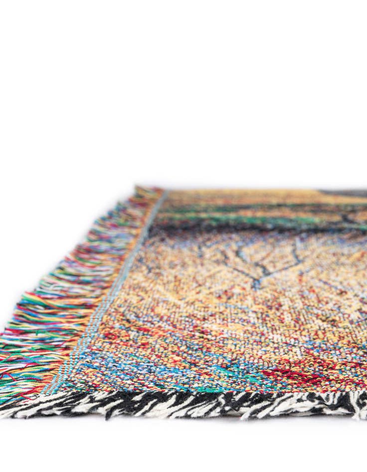 Detail image of 4' 6 x 6' Loving Mother Elephant & Calf Throw Blanket