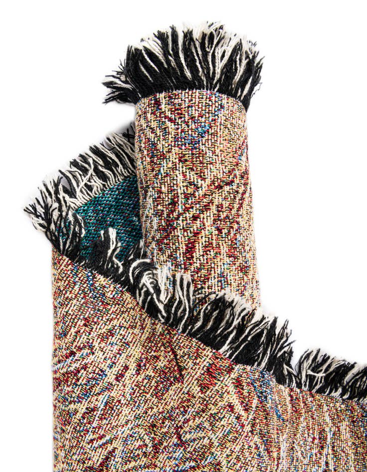 Detail image of 4' 6 x 6' Loving Mother Elephant & Calf Throw Blanket