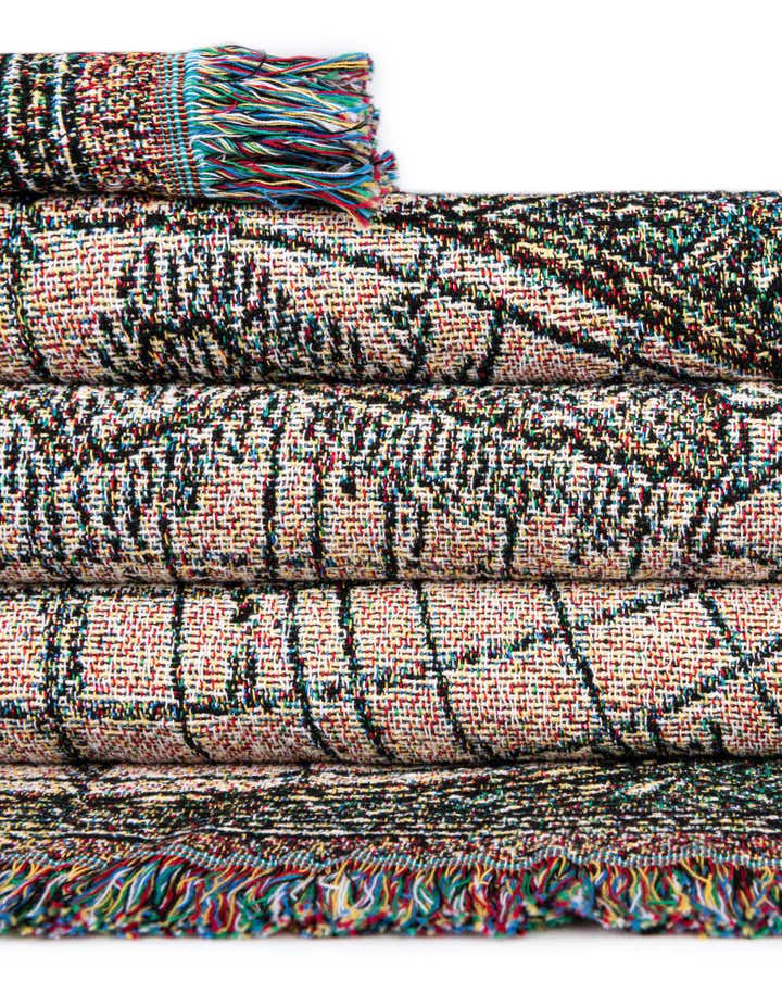 4' 6 x 6' Old World Map Throw Blanket