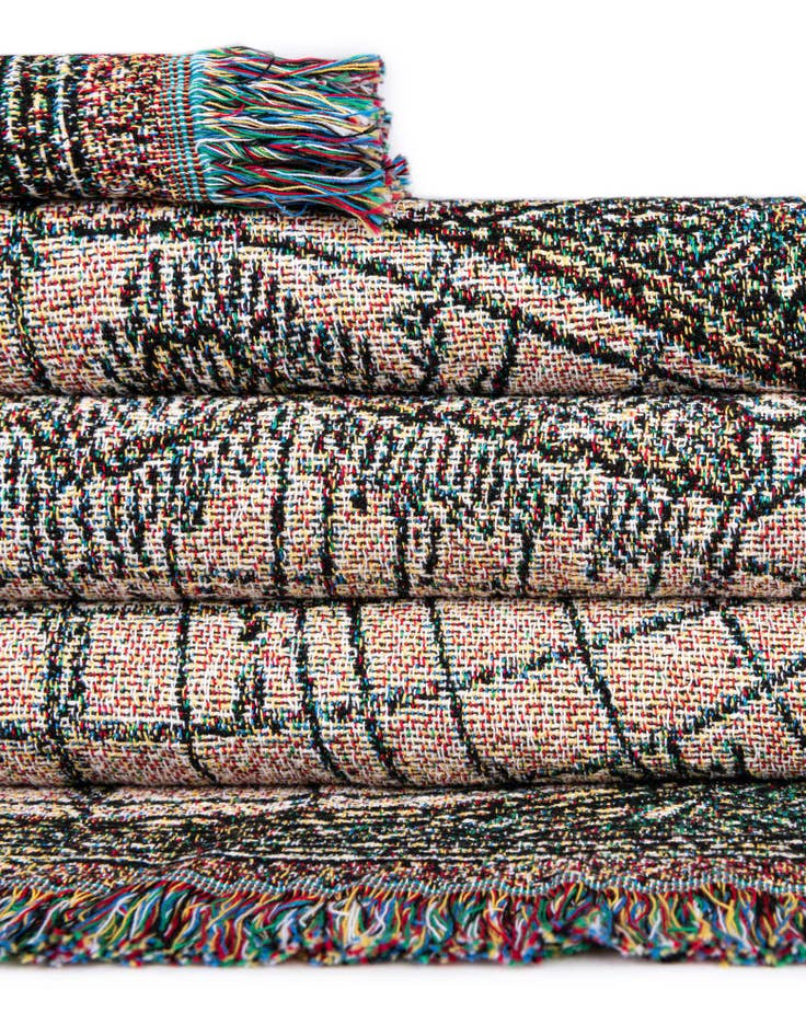Detail image of 4' 6 x 6' Old World Map Throw Blanket