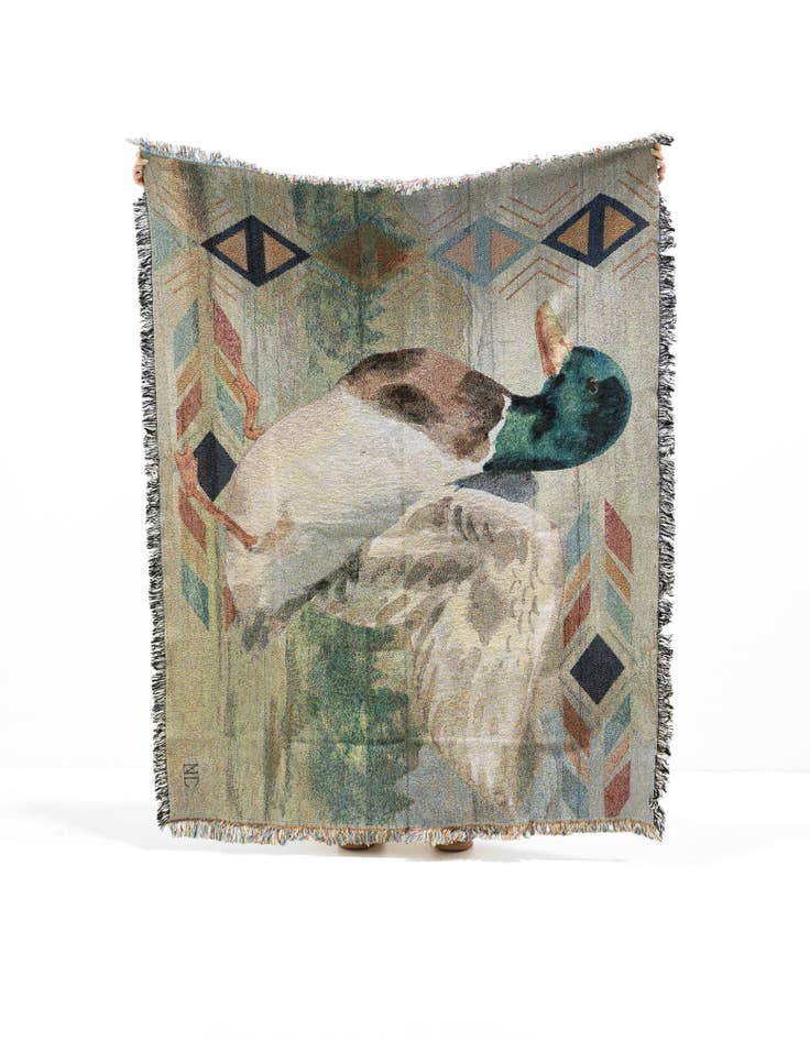 Detail image of 4' 6 x 6' Animals Lodge 1 Throw Blanket