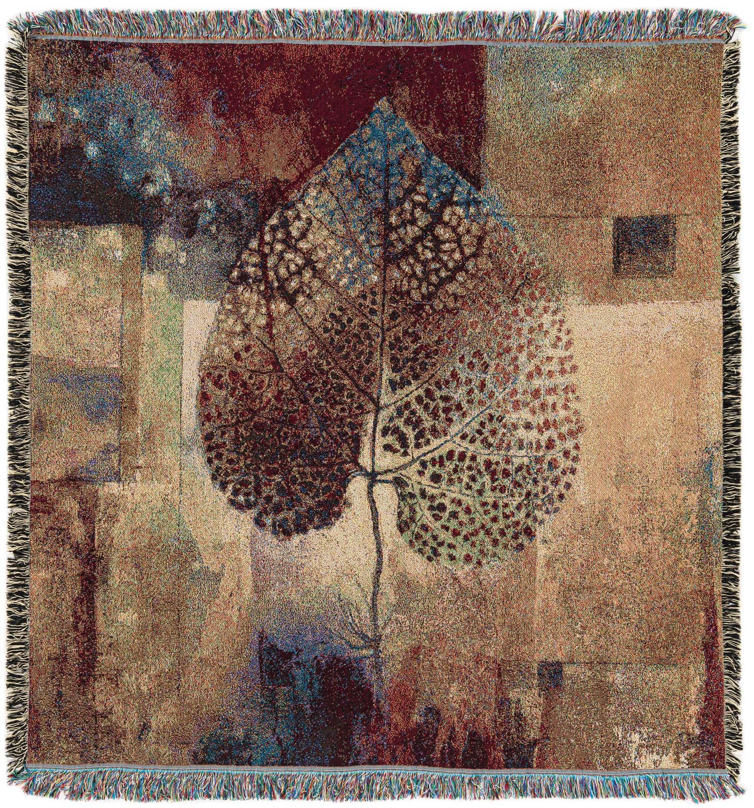 4' 6 x 4' 9 Abstract Autumn Small Throw Blanket
