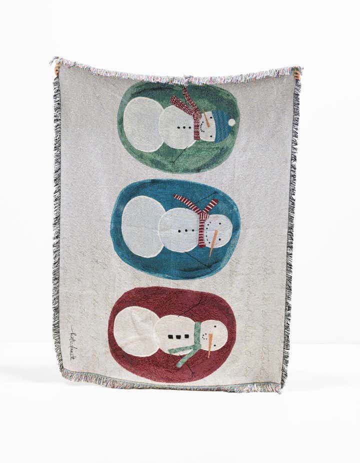 Plaid Friendly Snowmen 135cm x 185cm