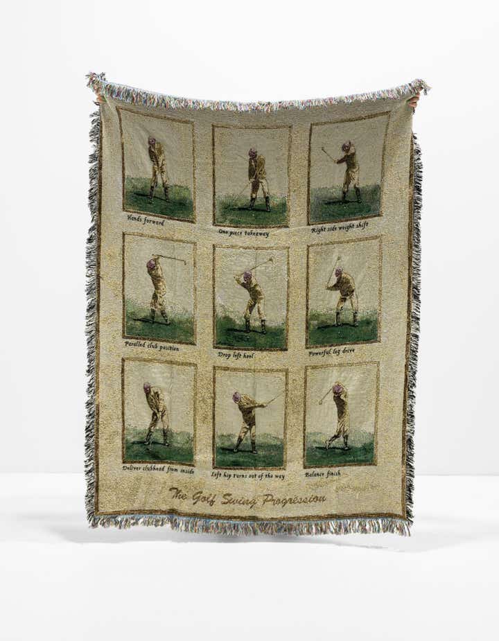135cm x 185cm Golf Swing Throw Blanket