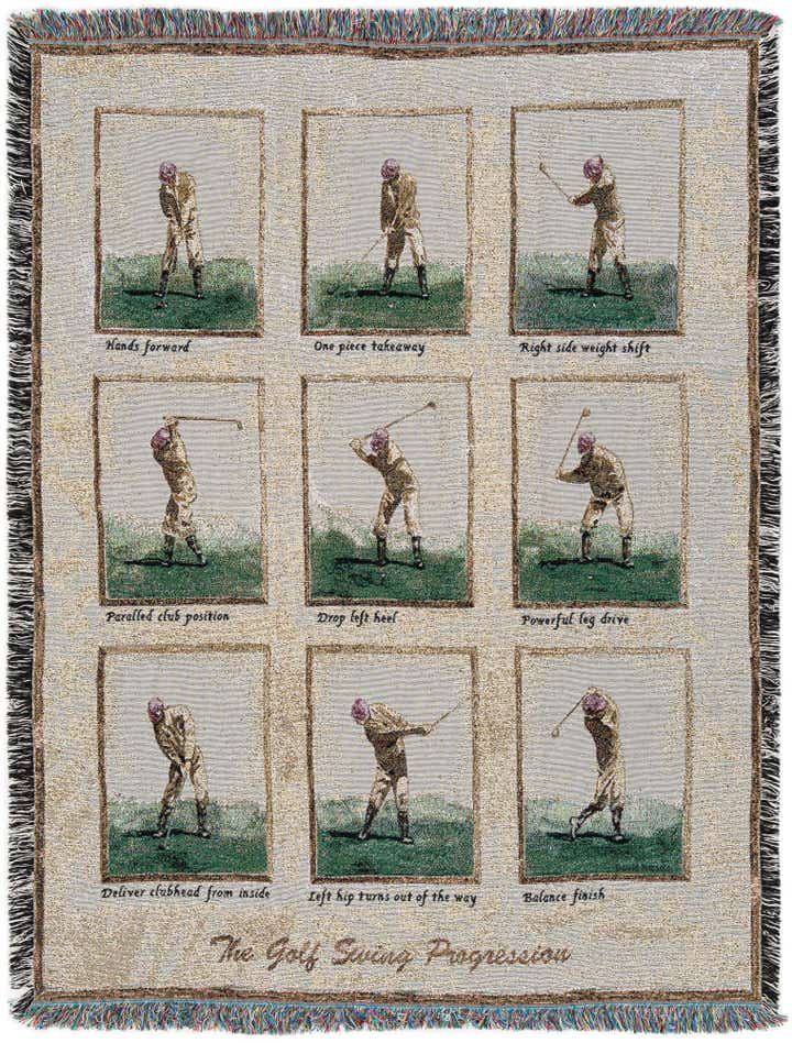 135cm x 185cm Golf Swing Throw Blanket