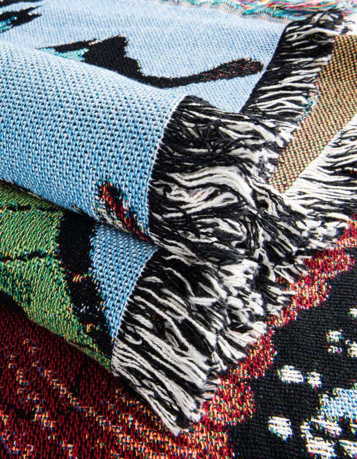 135cm x 185cm Fluttering Butterflies Light Blue Throw Blanket