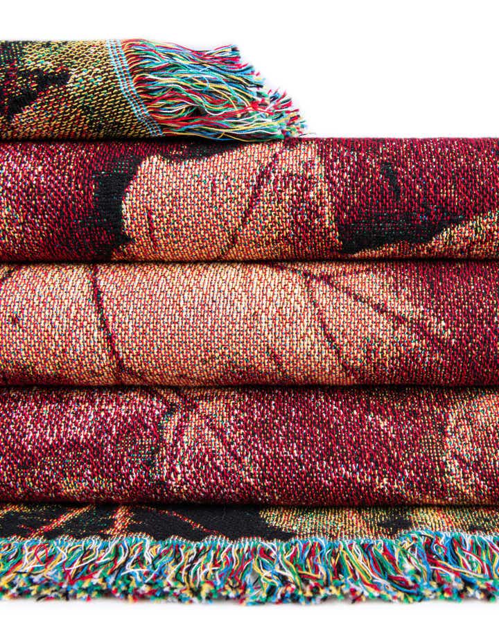 4' 6 x 6' Fallen Leaves Throw Blanket