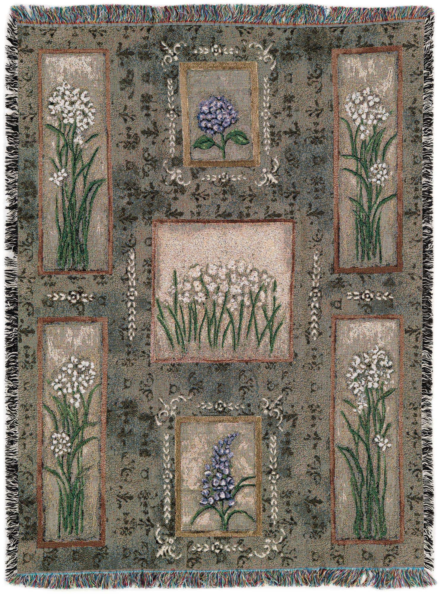 4' 6 x 6' Garden Maze Throw Blanket