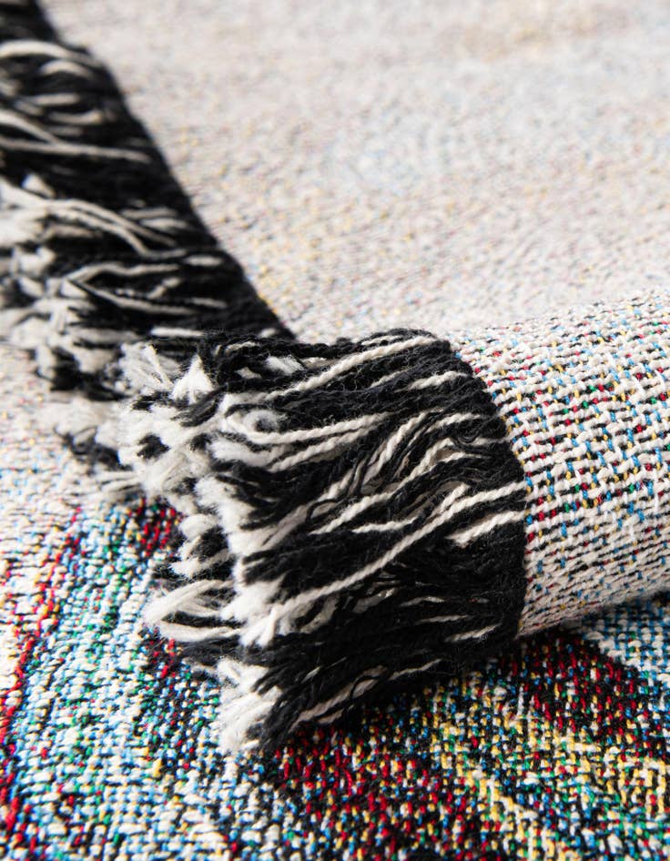 Detail image of 4' 6 x 6' Hippie Llama Throw Blanket