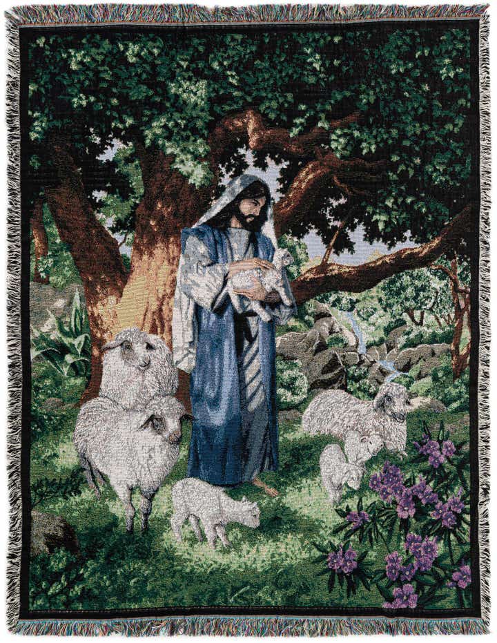 4' 6 x 6' Psalm 23 Image Throw Blanket