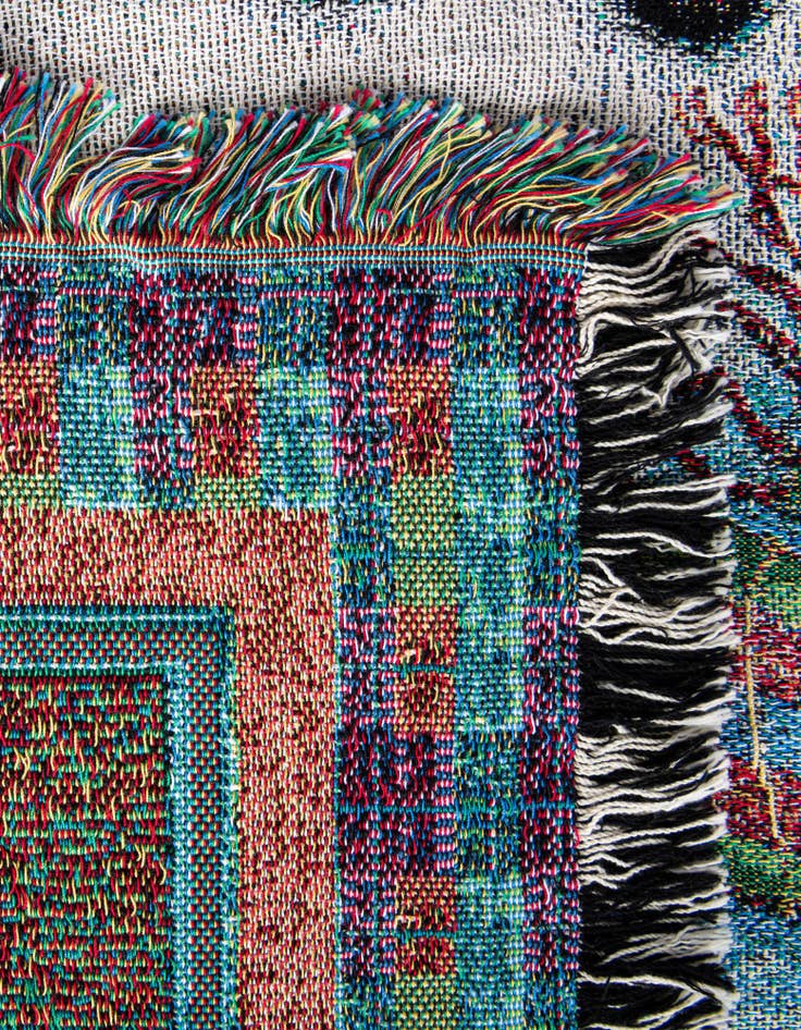 Detail image of 4' 6 x 6' Plaid Snowman Throw Blanket