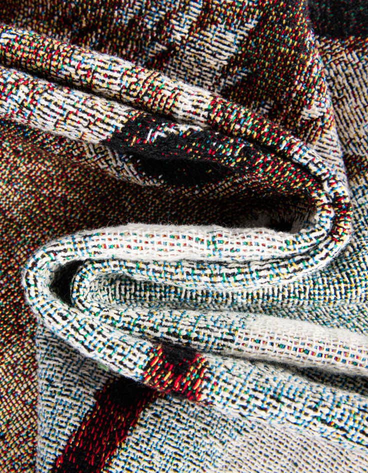 Detail image of 4' 6 x 6' Bunny with Glasses Throw Blanket
