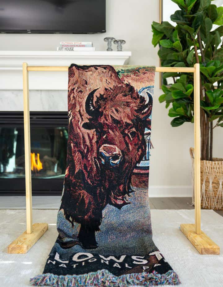 135cm x 185cm Yellowstone Throw Blanket