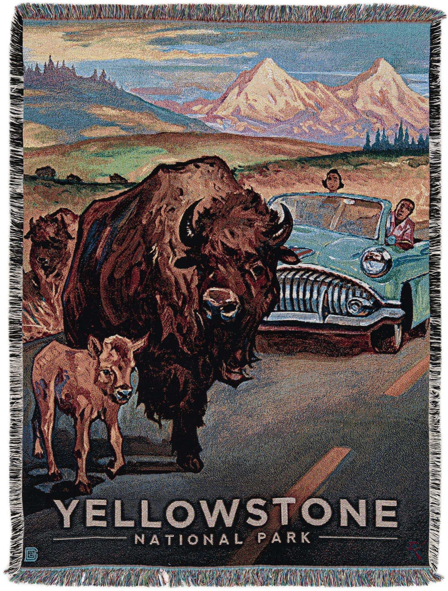 4' 6 x 6' Yellowstone Throw Blanket